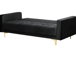 Beliani 5-Istuttava Sohvaryhma Sametti Musta Aberdeen Store