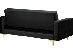 Beliani 5-Istuttava Sohvaryhma Sametti Musta Aberdeen Store