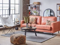 Beliani 3-Istuttava Tekonahkainen Sohva Ruskea Savalen Best Sale