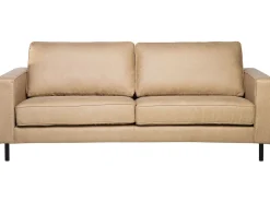 Beliani 3-Istuttava Tekonahkainen Sohva Beige Savalen Clearance