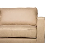 Beliani 3-Istuttava Tekonahkainen Sohva Beige Savalen Clearance