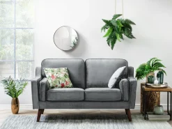 Beliani 2-Istuttava Tummanharmaa Sohva Lokka Shop