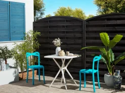 Beliani 2-Istuttava Turkoosi / Valkoinen Muovinen Bistrosetti Sersale / Camogli Store