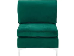 Beliani 6-Istuttava U-Kulmasohva Sametti Vihrea Evja Outlet