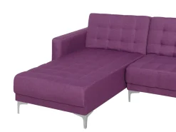 Beliani 5-Istuttava U-Kulmavuodesohva Kangas Violetti Aberdeen Discount