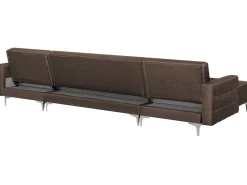 Beliani 5-Istuttava U-Kulmavuodesohva Kangas Tummanruskea Aberdeen Outlet