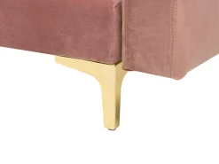 Beliani 6-Istuttava U-Kulmavuodesohva Ja Rahi Sametti Vaaleanpunainen Aberdeen Online