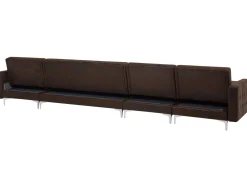 Beliani 6-Istuttava U-Kulmavuodesohva Ja Rahi Keinonahka Ruskea Aberdeen Outlet