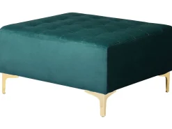 Beliani 6-Istuttava U-Kulmavuodesohva Ja Rahi Sametti Sinivihrea Aberdeen Shop