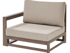 Beliani 2-Istuttava Ulkokulmasohva Sertifioitu Akaasia Tumma Puu Timor Ii Fashion