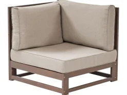 Beliani 2-Istuttava Ulkokulmasohva Sertifioitu Akaasia Tumma Puu Timor Ii Fashion