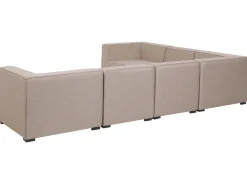 Beliani 7-Istuttava Ulkokulmasohva Ja Rahi Kangas Vasenk. Beige Arezzo Shop