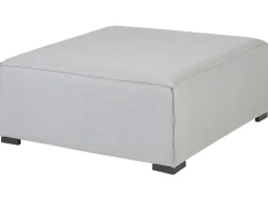 Beliani 7-Istuttava Ulkokulmasohva Ja Rahi Kangas Vasenk. Vaaleanharmaa Arezzo Hot