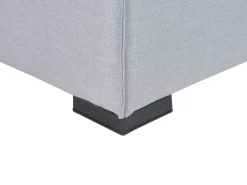 Beliani 7-Istuttava Ulkokulmasohva Ja Rahi Kangas Vasenk. Vaaleanharmaa Arezzo Hot