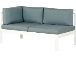 Beliani 5-Istuttava Ulkokulmasohvaryhma Alumiini Valkoinen/Vihrea Messina Online