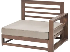 Beliani 5-Istuttava Ulkokulmasohvaryhma Sertifioitu Akaasia Tumma Puu Timor Ii Fashion