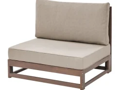 Beliani 5-Istuttava Ulkokulmasohvaryhma Sertifioitu Akaasia Tumma Puu Timor Ii Fashion