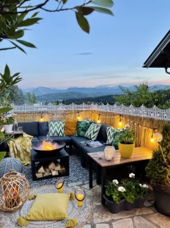 Beliani 5-Istuttava Ulkokulmasohvaryhma Alumiini Musta/Harmaa Messina Cheap