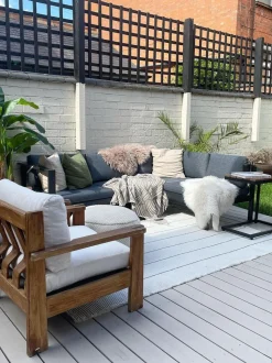 Beliani 5-Istuttava Ulkokulmasohvaryhma Alumiini Musta/Harmaa Messina Cheap