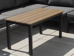 Beliani 5-Istuttava Ulkokulmasohvaryhma Alumiini Musta/Harmaa Messina Cheap