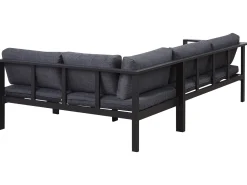 Beliani 5-Istuttava Ulkokulmasohvaryhma Alumiini Musta/Harmaa Messina Cheap