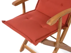 Beliani 8-Istuttava Ulkoruokailuryhma Aurinkovarjolla Akasiapuu Tummanpunainen Maui Best