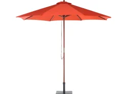 Beliani 8-Istuttava Ulkoruokailuryhma Aurinkovarjolla Akasiapuu Tummanpunainen Maui Best