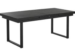 Beliani 6-Istuttava Ulkoruokailuryhma Alumiini Musta/Harmaa Valcanetto/Taviano Cheap