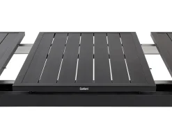 Beliani 6-Istuttava Ulkoruokailuryhma Alumiini Musta/Harmaa Valcanetto/Taviano Cheap