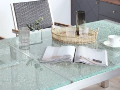 Beliani 6-Istuttava Ulkoruokailuryhma 3-Osainen Lasitaso Polyrottinkituolit Musta Grosseto Shop