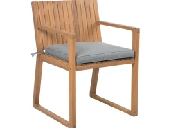 Beliani 8-Istuttava Ulkoruokailuryhma Akaasia Vaalea Puu/Harmaa Sassari Hot