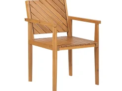 Beliani 4-Istuttava Ulkoruokailuryhma Akaasia Vaalea Puu Baratti Outlet