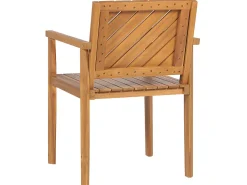 Beliani 4-Istuttava Ulkoruokailuryhma Akaasia Vaalea Puu Baratti Outlet