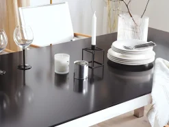 Beliani 6-Istuttava Ulkoruokailuryhma Graniittitaso Tekstiilituolit Musta/Beige Grosseto Cheap