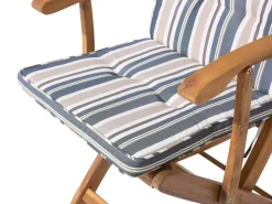 Beliani 8-Istuttava Ulkoruokailuryhma Akasiapuu Beige/Sininen Maui Clearance