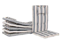 Beliani 8-Istuttava Ulkoruokailuryhma Akasiapuu Beige/Sininen Maui Clearance