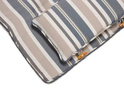 Beliani 8-Istuttava Ulkoruokailuryhma Akasiapuu Beige/Sininen Maui Clearance