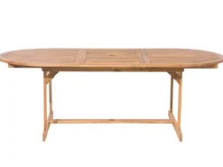 Beliani 8-Istuttava Ulkoruokailuryhma Akasiapuu Beige/Sininen Maui Clearance