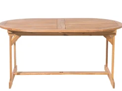 Beliani 8-Istuttava Ulkoruokailuryhma Akasiapuu Beige/Sininen Maui Clearance