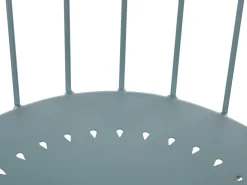 Beliani 4-Istuttava Ulkoruokailuryhma Aurinkovarjolla Teras Vaaleansininen Calvi Store