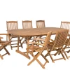 Beliani 8-Istuttava Ulkoruokailuryhma Akasiapuu Vaalea Puu Maui Cheap