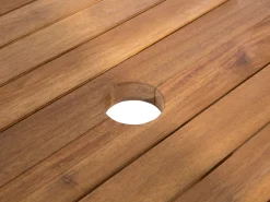 Beliani 8-Istuttava Ulkoruokailuryhma Akasiapuu Vaalea Puu Maui Cheap