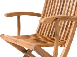 Beliani 8-Istuttava Ulkoruokailuryhma Akasiapuu Vaalea Puu Maui Cheap