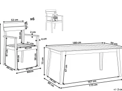 Beliani 6-Istuttava Ulkoruokailuryhma Vaalea Akasiapuu Fornelli Cheap