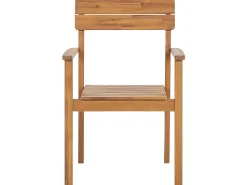 Beliani 6-Istuttava Ulkoruokailuryhma Vaalea Akasiapuu Fornelli Cheap