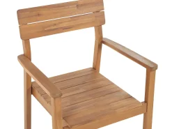 Beliani 6-Istuttava Ulkoruokailuryhma Vaalea Akasiapuu Fornelli Cheap