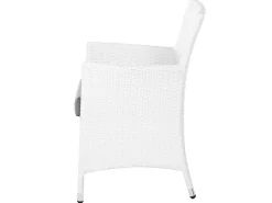 Beliani 8-Istuttava Ulkoruokailuryhma Polyrottinki Valkoinen Italy New