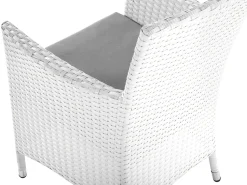 Beliani 8-Istuttava Ulkoruokailuryhma Polyrottinki Valkoinen Italy New