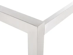 Beliani 6-Istuttava Ulkoruokailuryhma Poltettu Graniittitaso Tekstiilituolit Musta/Beige Grosseto Discount