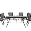 Beliani 6-Istuttava Ulkoruokailuryhma Teras Musta Livo Clearance